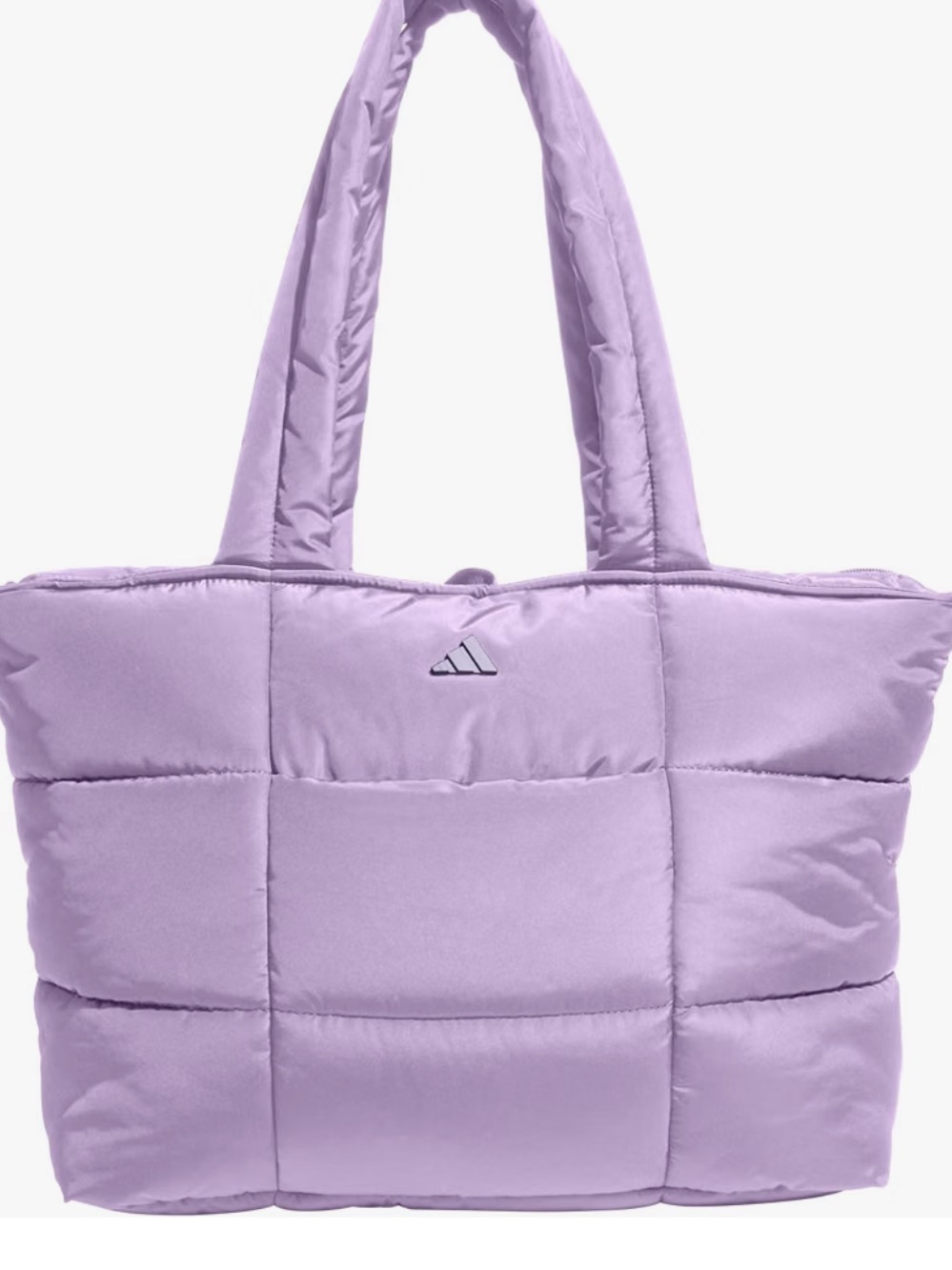 adidas Quilted Puffer Tote - Light Lavender